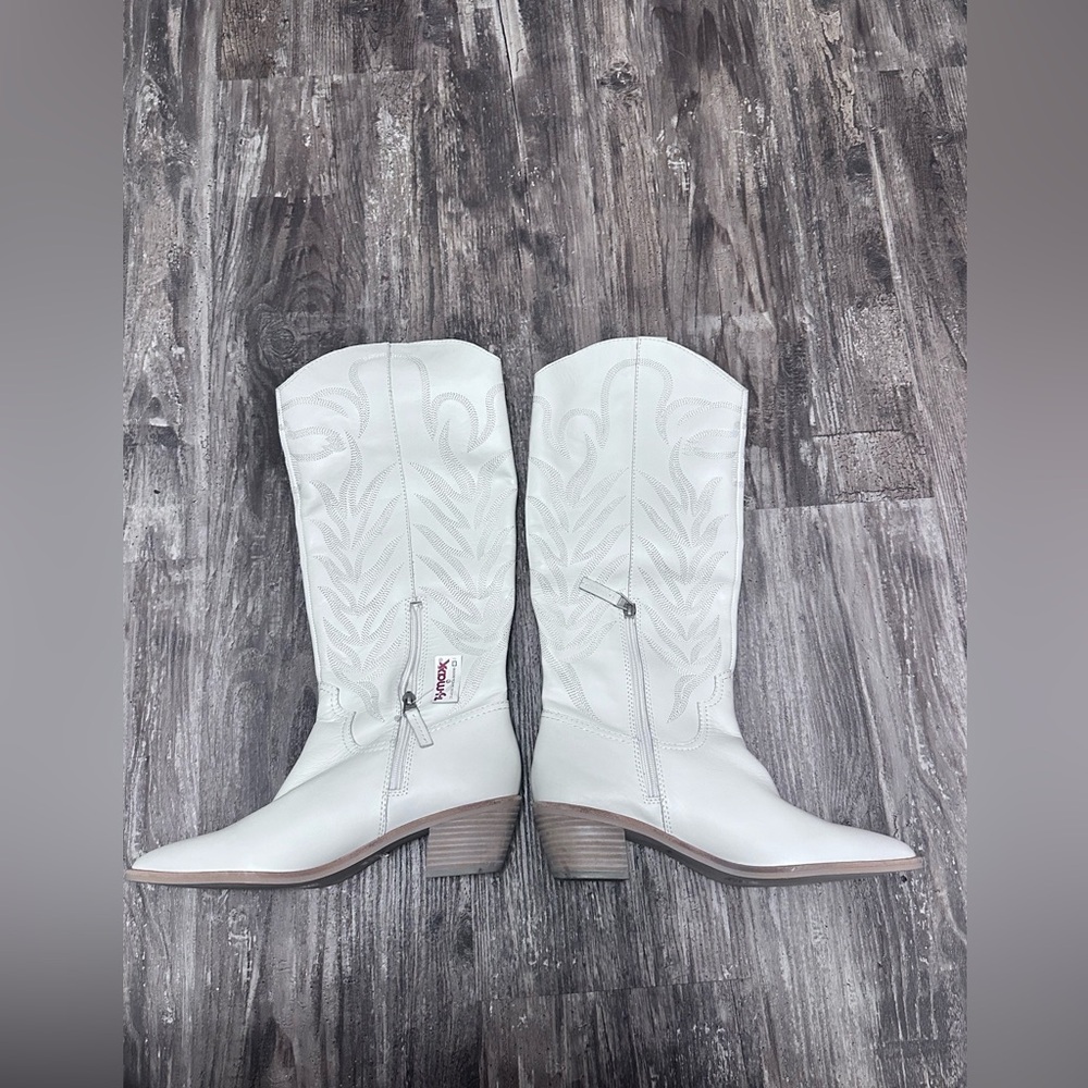 Dolce Vita White Western Cowboy Boots NEW Sz 11 - Picture 3 of 5